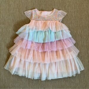 Billieblush tiered tulle baby girls dress 12 Months NWT